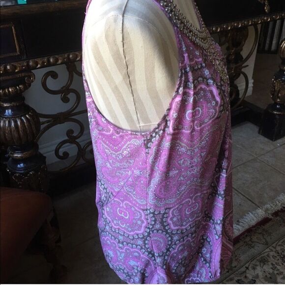 GORGEOUS CRYSTAL Silk Tank w Stretch! - Picture 5 of 16